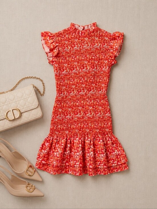 French Connection Dresses & Skirts - FRENCH CONNECTION Floral Ruffle Dress Size Med
